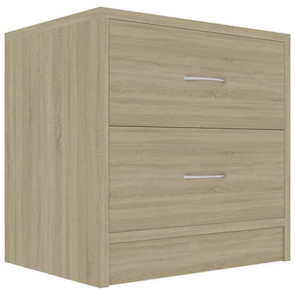 Aimo Wooden Bedside Cabinet With 2 Drawers In Sonoma Oak