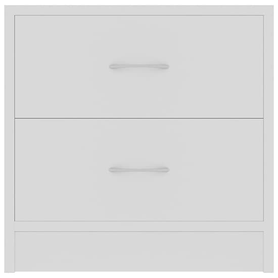 Aimo Wooden Bedside Cabinet With 2 Drawers In White