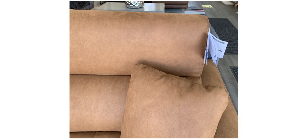 Ainhoa Saddle Brown Large Fabric Sofa Sofabed With Chrome Legs - Available In A Range Of Aquaclean Fabrics And Leathers(Mattress Size 185cm 140cm)