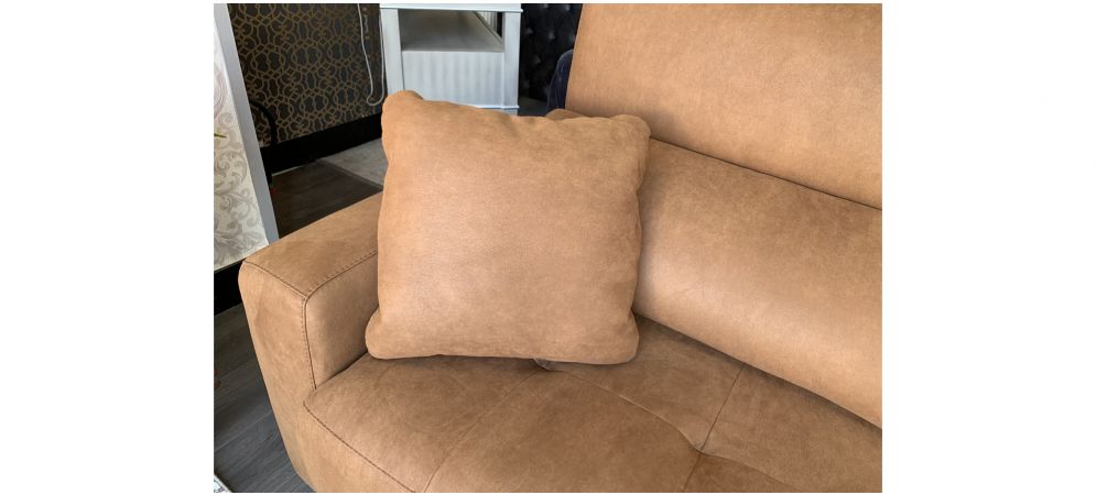 Ainhoa Saddle Brown Large Fabric Sofa Sofabed With Chrome Legs - Available In A Range Of Aquaclean Fabrics And Leathers(Mattress Size 185cm 140cm)