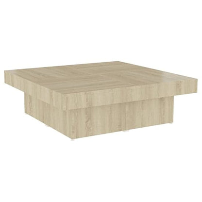 FURCO Akili Square Coffee Table in Sonoma Oak - Durable Chipboard Design for Living Room and Office