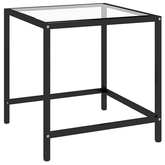 Akio Glass Coffee Tables With Black Marble Effect Undershelf