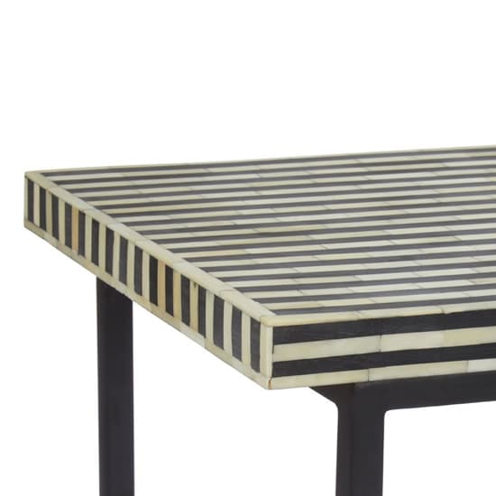 Algieba Wooden Console Table With Metal Base In Black