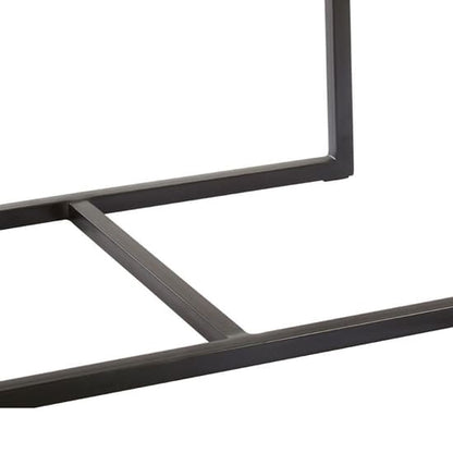 Algieba Wooden Console Table With Metal Base In Black