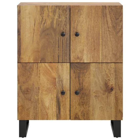 Alina Mango Solid Wood Sideboard With 4 Doors In Honey Brown