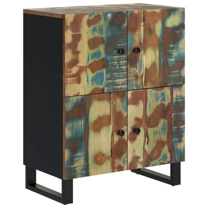 Alina Reclaimed Solid Wood Sideboard With 4 Doors In Multicolour