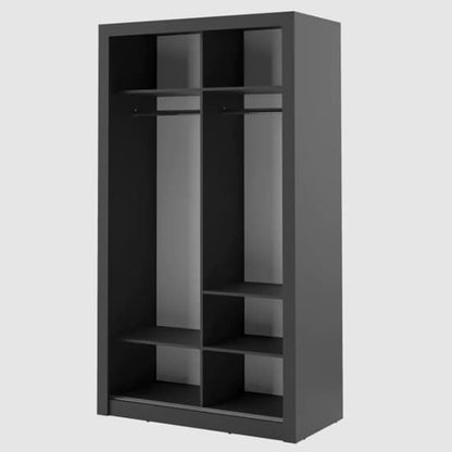 Aliso Wardrobe With Sliding 2 Doors In Matt Black