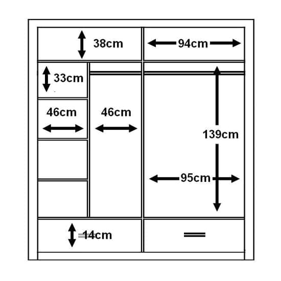 Modern Matt Grey Sliding Wardrobe | LED Lighting | Mirror | 2 Doors | 200cm