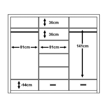 Modern Matt Grey 3-Door Sliding Wardrobe with LED Lighting | Sliding | Matt Grey | LED Lights, Shelves, Drawers | 3 Doors | 250cm