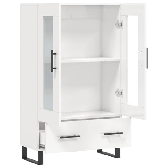 Alivia High Gloss Display Cabinet With 2 Doors In White