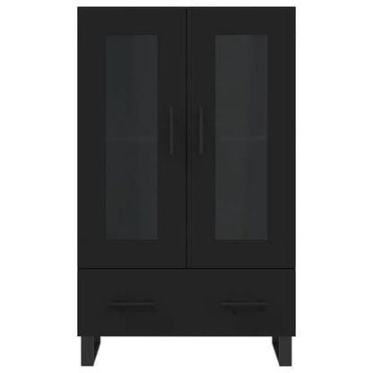 Alivia Wooden Display Cabinet With 2 Doors 1 Drawer In Black