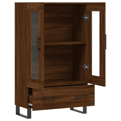 Alivia Wooden Display Cabinet With 2 Doors In Brown Oak