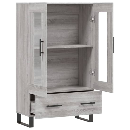 Alivia Wooden Display Cabinet With 2 Doors In Grey Sonoma Oak