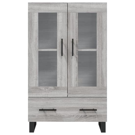 Alivia Wooden Display Cabinet With 2 Doors In Grey Sonoma Oak