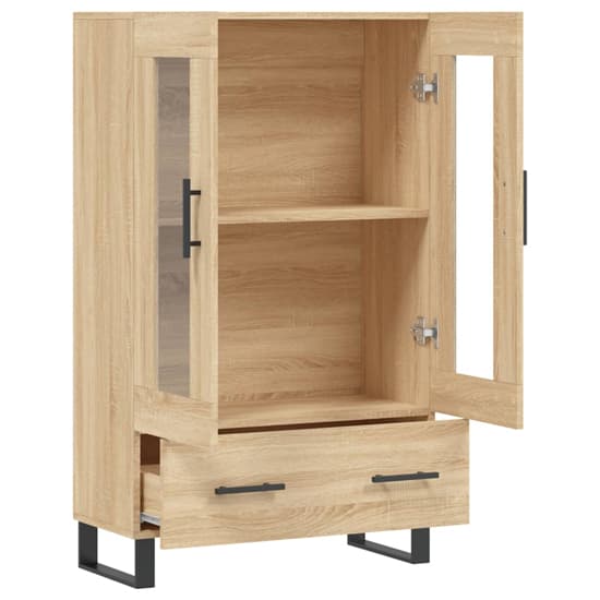 Alivia Wooden Display Cabinet With 2 Doors In Sonoma Oak