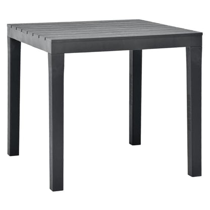 Aliza Plastic Garden Dining Table With 2 Benches In Anthracite