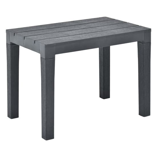 Aliza Plastic Garden Dining Table With 2 Benches In Anthracite