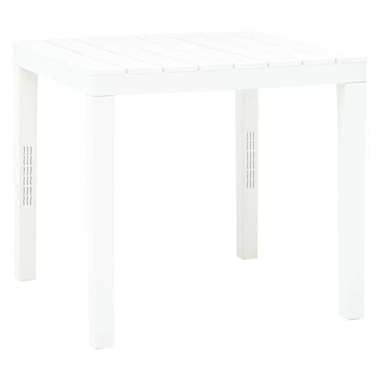 Aliza Plastic Garden Dining Table With 2 Benches In White