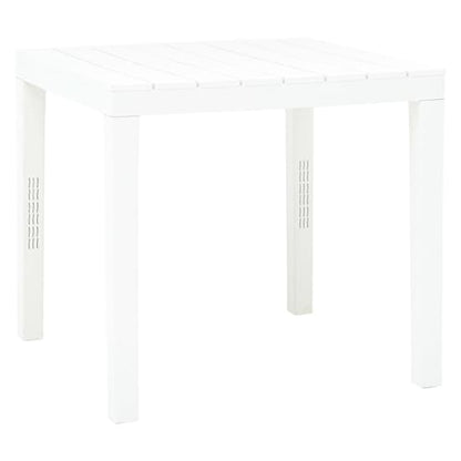 Aliza Plastic Garden Dining Table With 2 Benches In White