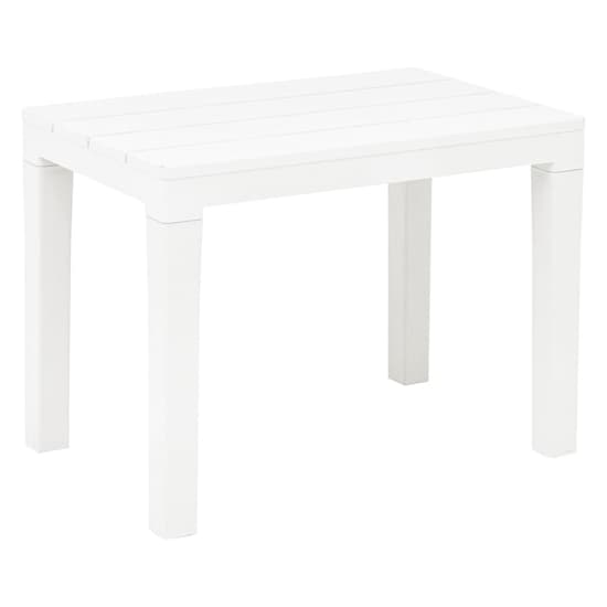 Aliza Plastic Garden Dining Table With 2 Benches In White