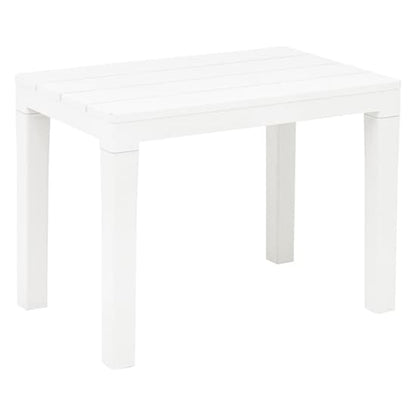 Aliza Plastic Garden Dining Table With 2 Benches In White