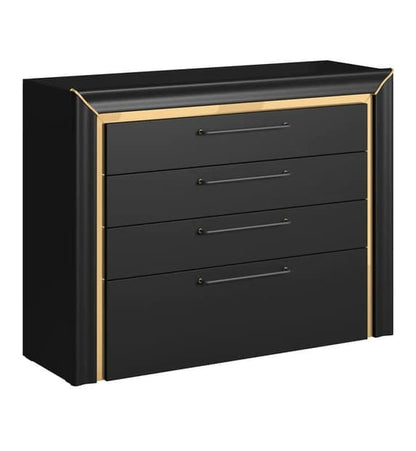 Allen Wooden Chest Of 4 Drawers In Black