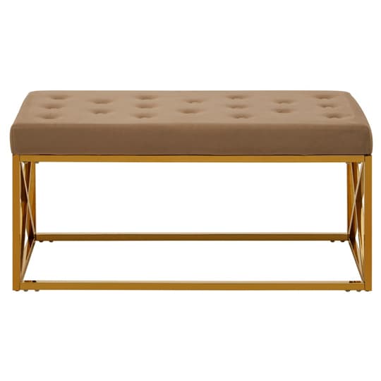 Modern Gold Velvet Console Table with Iron Base