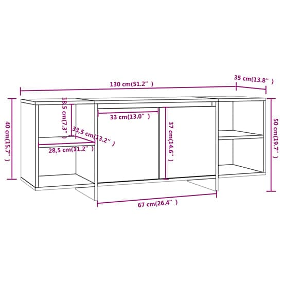 Aloha Wooden TV Unit With 2 Doors In White