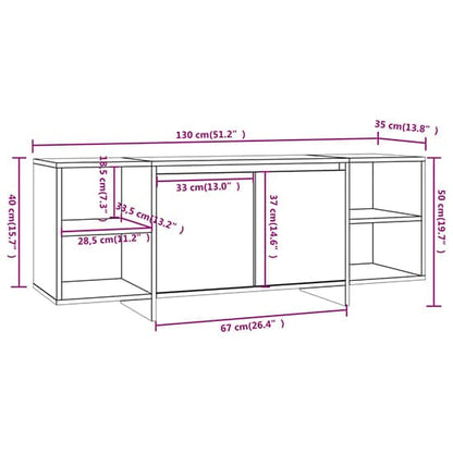 Aloha Wooden TV Unit With 2 Doors In White