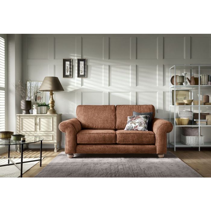 Zazzles 2 Seater Sofa - Burnt Orange Fabric