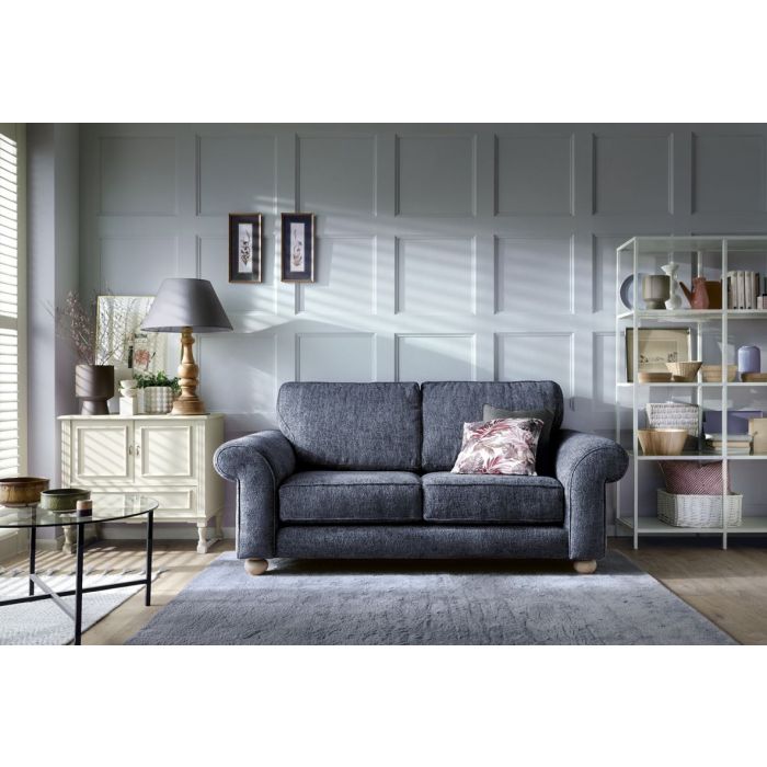 Zazzles 2 Seater Sofa - Dark Blue Fabric