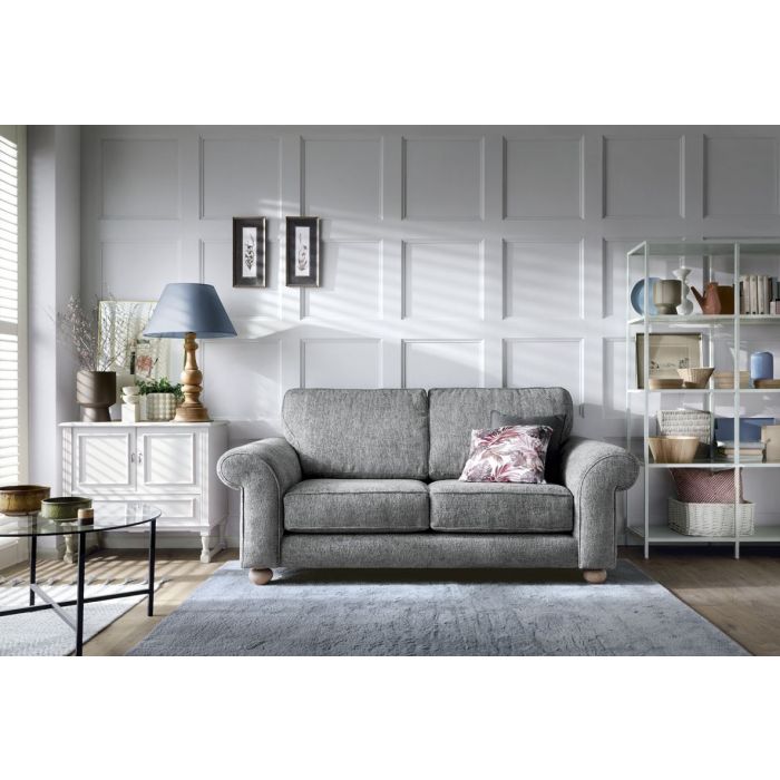 Zazzles 2 Seater Sofa - Steel Grey Fabric