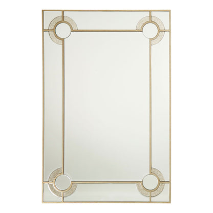 Antibes Rectangular Wall Bedroom Mirror In Antique Silver Frame