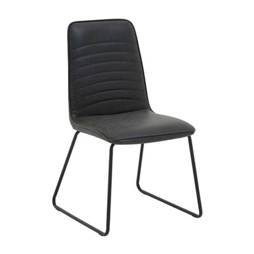 Ashbling Black Leather Dining Chairs In A Pair