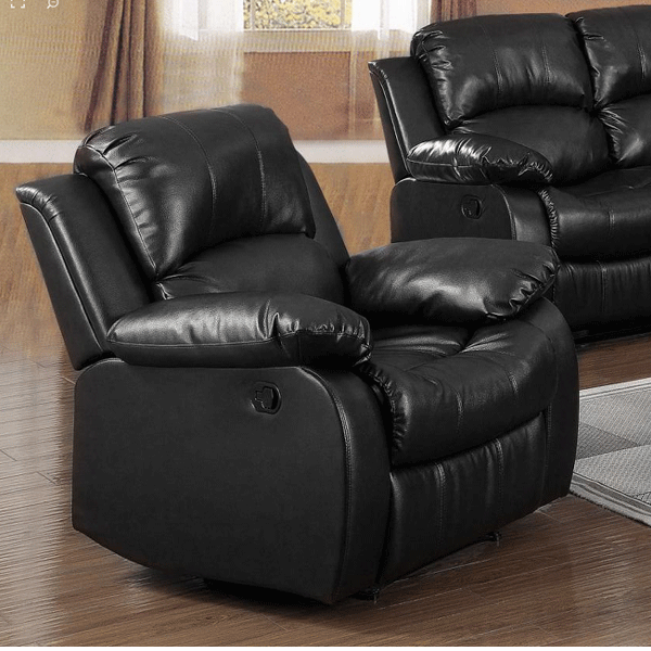 Corby Single Seater Recliner Sofa Black - Full Bonded Leather