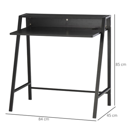 HOMCOM riting Desk Computer Table Home Office PC Laptop Workstation Storage Shelf 84L x 45W cm Black