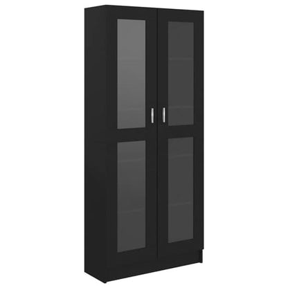 Axtan Wooden Display Cabinet With 2 Doors In Black