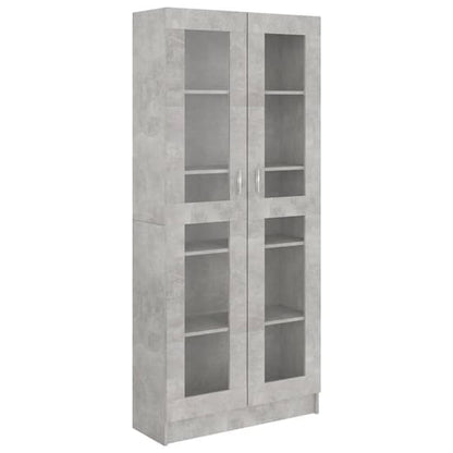 Axtan Wooden Display Cabinet With 2 Doors In Concrete Effect