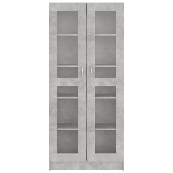 Axtan Wooden Display Cabinet With 2 Doors In Concrete Effect