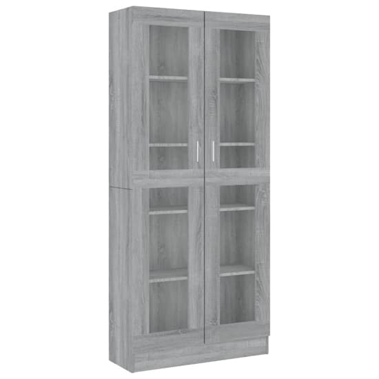 Axtan Wooden Display Cabinet With 2 Doors In Grey Sonoma Oak