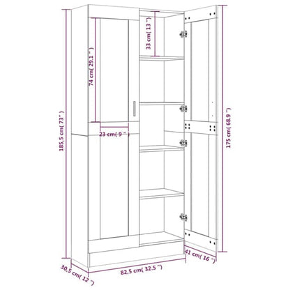 Axtan Wooden Display Cabinet With 2 Doors In Grey Sonoma Oak