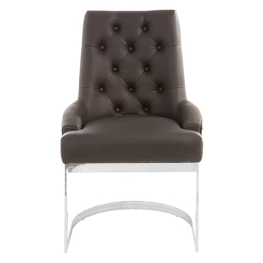 Azaltro Upholstered Faux Leather Dining Chair In Black