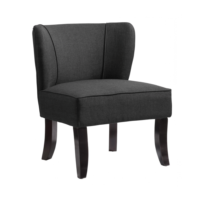 Elegant Grey Fabric Armchairs - Set of 2 Luxurious Dorchester Collection with Sturdy Wooden Frame