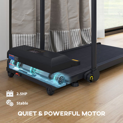 HOMCOM .5HP Walking Pad Treadmill, Folding Under Desk Treadmill Walking Machine, 1-10KM/H, with Remote Control