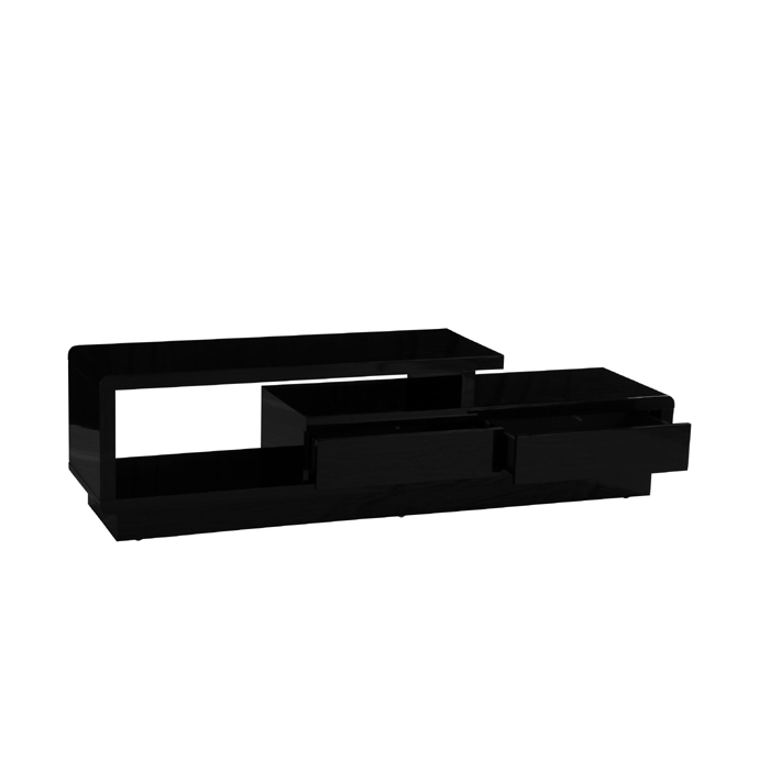 Eden High Gloss TV Unit - Black - Nestium