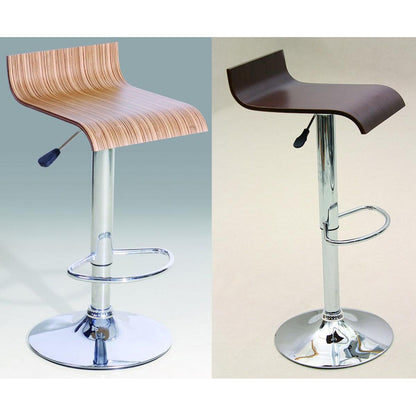 Manchester Chrome Bar Stool Pair with Adjustable Features - Beech