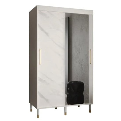 Barrie I Mirrored Sliding Wardrobe | White | Mirror | 2 Doors | 120cm