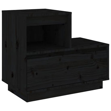 Belay Pinewood Bedside Cabinet With 1 Drawer In Black