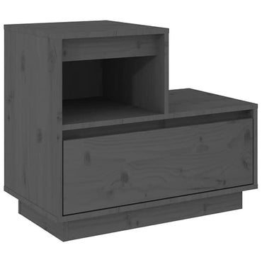 Belay Pinewood Bedside Cabinet With 1 Drawer In Grey