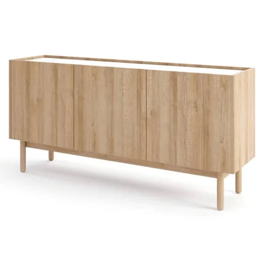 Belton Wooden Sideboard Small With 3 Doors In Riviera Oak